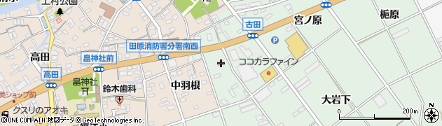 愛知県田原市古田町エゲノ前182周辺の地図