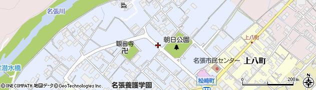 三重県名張市朝日町周辺の地図