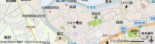 愛知県田原市福江町原ノ島45周辺の地図