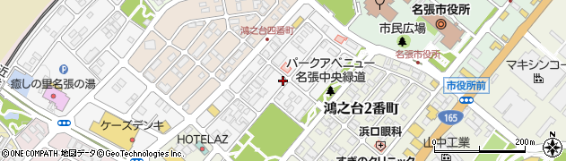 三重県名張市鴻之台３番町周辺の地図