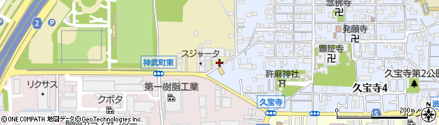 大阪府八尾市西久宝寺744周辺の地図