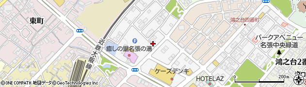 三重県名張市希央台２番町周辺の地図