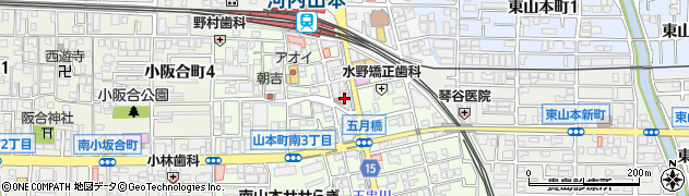 関西みらい銀行山本支店周辺の地図