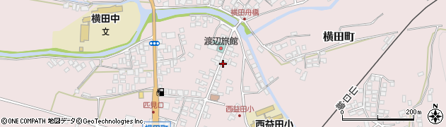 島根県益田市横田町（上市）周辺の地図