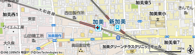 加美駅周辺の地図