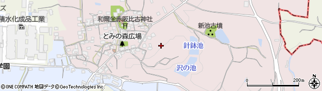 奈良県天理市和爾町周辺の地図