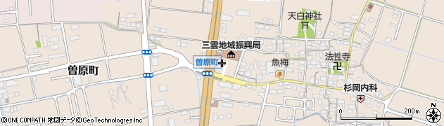 松阪中消防署三雲分署周辺の地図