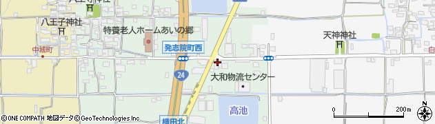 奈良県大和郡山市発志院町166周辺の地図