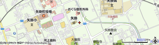矢掛町役場　子育て支援センター周辺の地図
