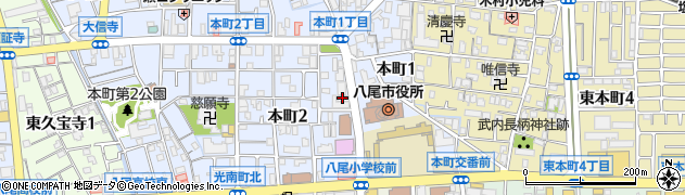 明治安田生命保険相互会社大阪南支社八尾営業所周辺の地図