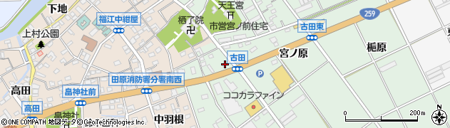 愛知県田原市古田町エゲノ前156周辺の地図