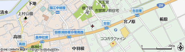 愛知県田原市古田町エゲノ前161周辺の地図