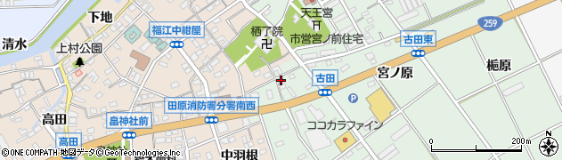 愛知県田原市古田町エゲノ前160周辺の地図