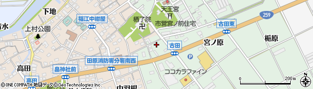 愛知県田原市古田町エゲノ前158周辺の地図