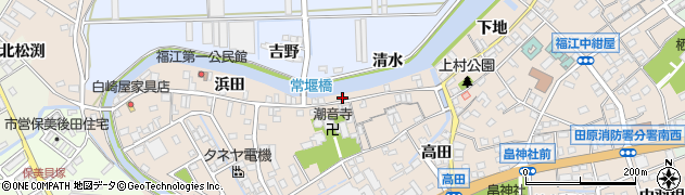 愛知県田原市福江町原ノ島62周辺の地図