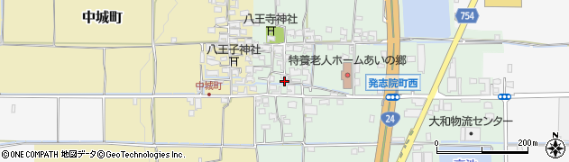奈良県大和郡山市発志院町379周辺の地図