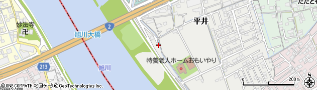 岡山県岡山市中区平井1299周辺の地図