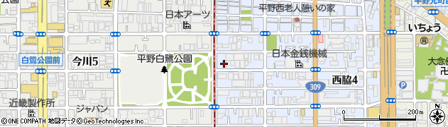 ほっかほっか亭　平野西脇店周辺の地図
