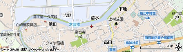 愛知県田原市福江町原ノ島24周辺の地図