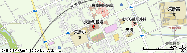 矢掛町役場　健康子育て課周辺の地図