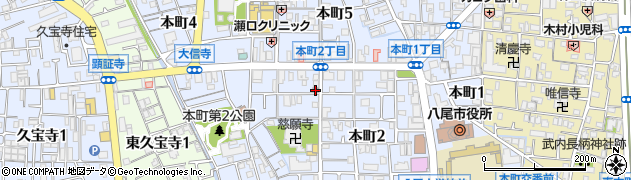 八尾本町郵便局 ＡＴＭ周辺の地図