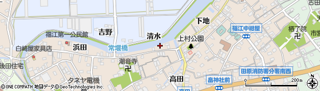 愛知県田原市福江町原ノ島13周辺の地図