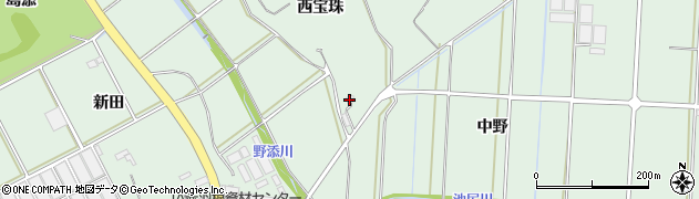 愛知県田原市赤羽根町（西宝珠）周辺の地図