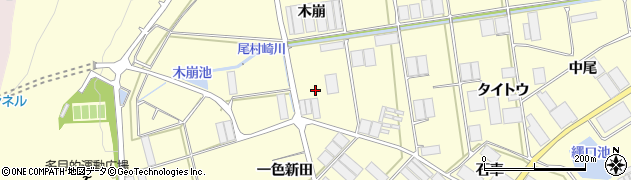 愛知県田原市高松町木崩周辺の地図