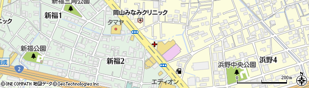 なか卯岡山浜野店周辺の地図