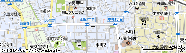 読売センター　八尾周辺の地図