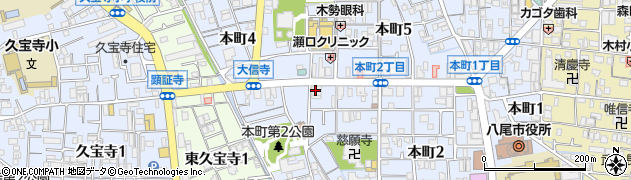 関西みらい銀行八尾支店 ＡＴＭ周辺の地図