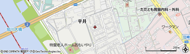 岡山県岡山市中区平井1117周辺の地図