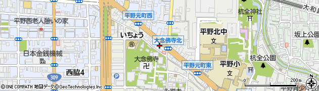 産経新聞　平野喜連専売所周辺の地図