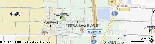 奈良県大和郡山市発志院町188周辺の地図
