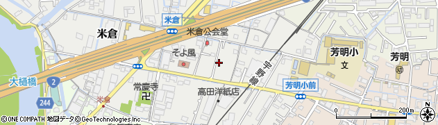 岡山県岡山市南区米倉周辺の地図