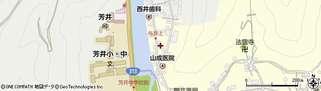 岡山県井原市芳井町与井64周辺の地図