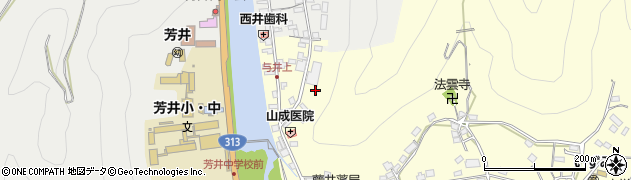 岡山県井原市芳井町与井76周辺の地図