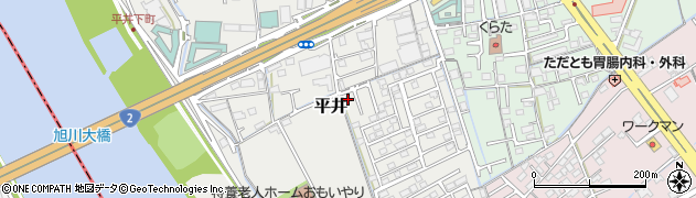 岡山県岡山市中区平井1114-7周辺の地図