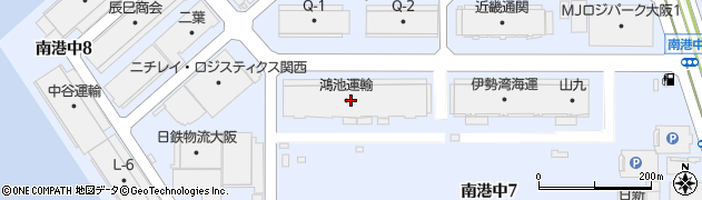 三菱倉庫株式会社　大阪支店桜島第一営業所流通センター　倉庫周辺の地図