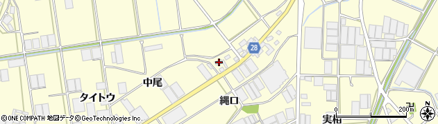 愛知県田原市高松町中尾36周辺の地図
