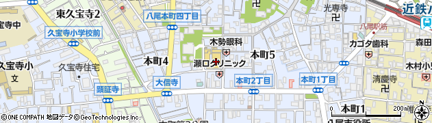イオン八尾御坊前店周辺の地図