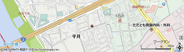 岡山県岡山市中区平井1110周辺の地図