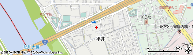岡山県岡山市中区平井1162-1周辺の地図
