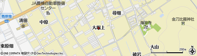愛知県田原市高木町（大堀上）周辺の地図