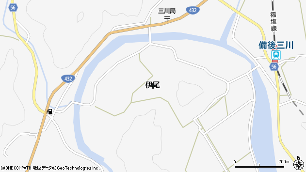 〒729-3307 広島県世羅郡世羅町伊尾の地図