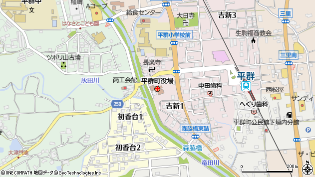 〒636-0000 奈良県北葛城郡河合町（以下に掲載がない場合）の地図