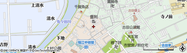 愛知県田原市福江町（下紺屋瀬古）周辺の地図