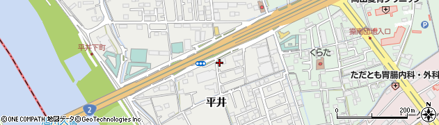 岡山県岡山市中区平井1101-36周辺の地図