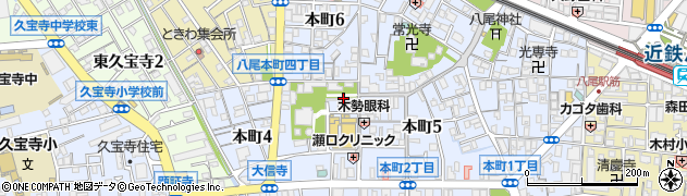 山徳　天ぷら店周辺の地図
