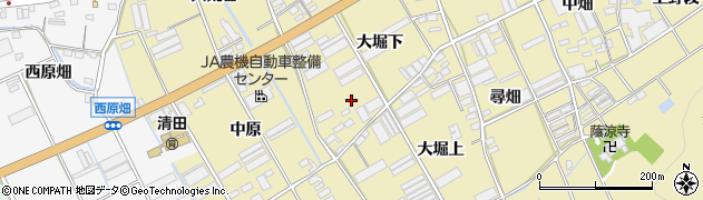 愛知県田原市高木町周辺の地図